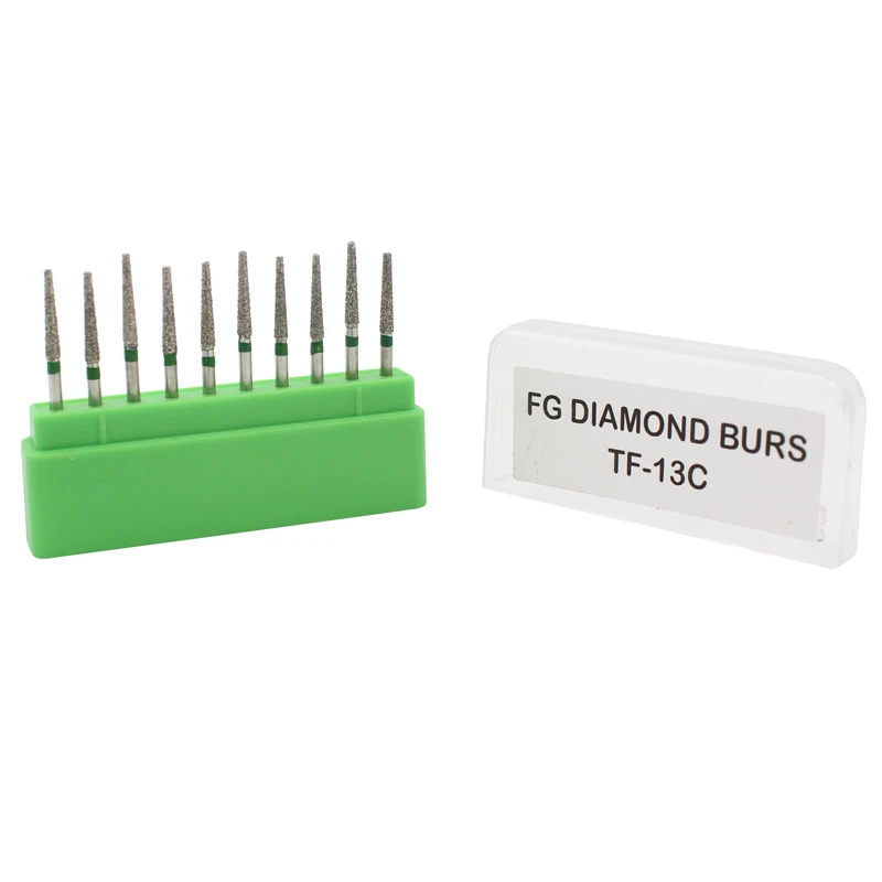 10 шт./упак. Dental Diamond FG высокоскоростные сверла для полировки разглаживание зубов