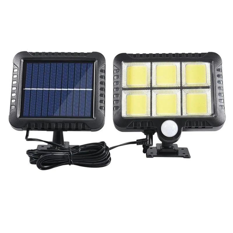 

120 Led Induction Solar Power Light Garden Ip65 Waterproof Pir Motion Sensor Split Night Lights Angle Yard Wall Pathway Lamp