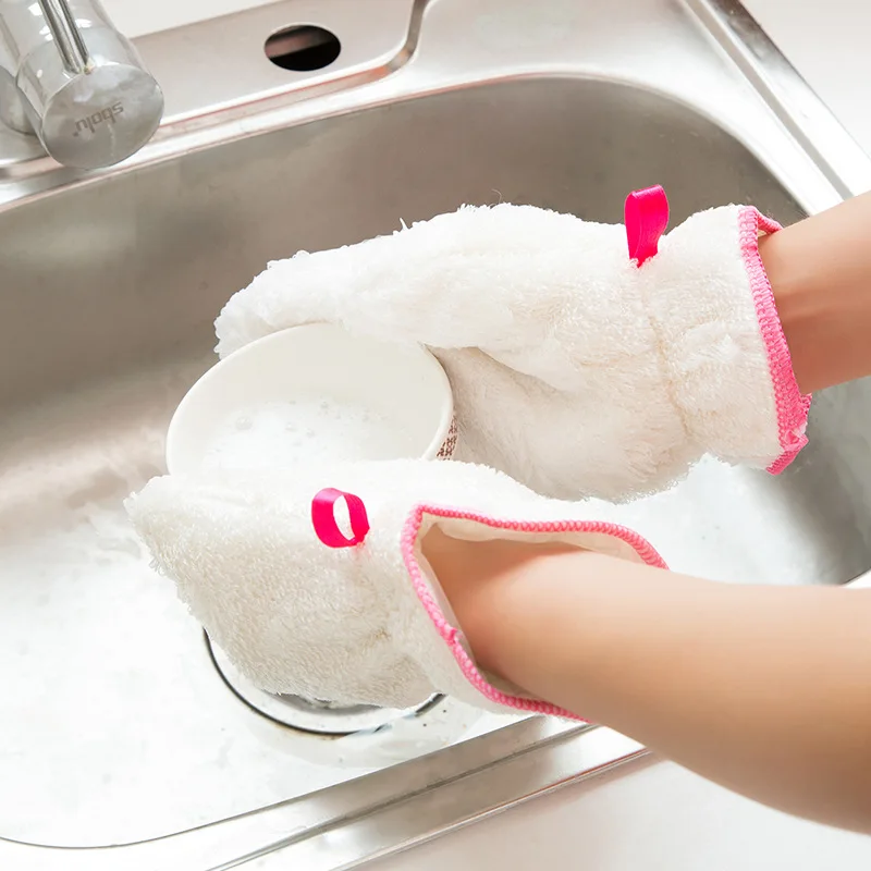 Комплект из 2 предметов бамбукового волокна Водонепроницаемый перчатки для