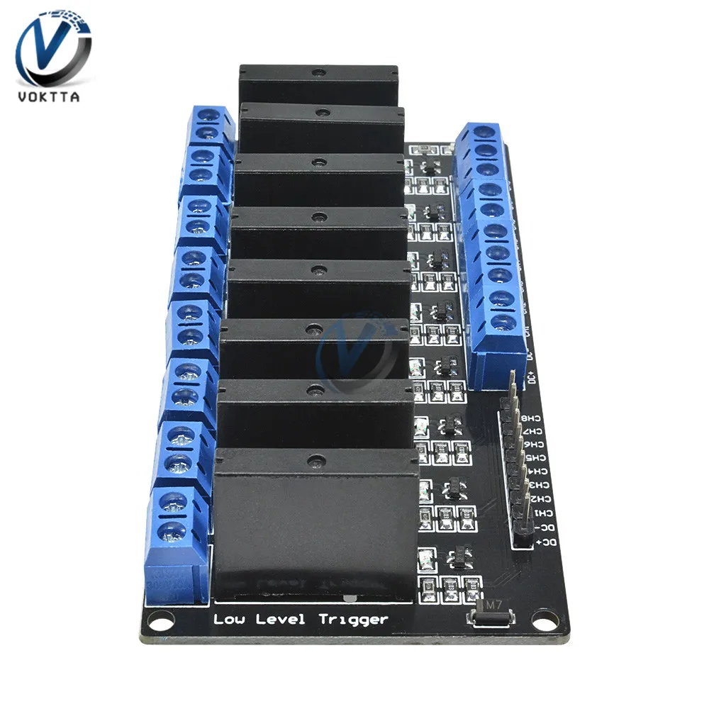 5 в 8 канальный твердотельное реле G3MB 202P DC AC PCB SSR 5VDC выход 240 В 2A для Arduino задержки