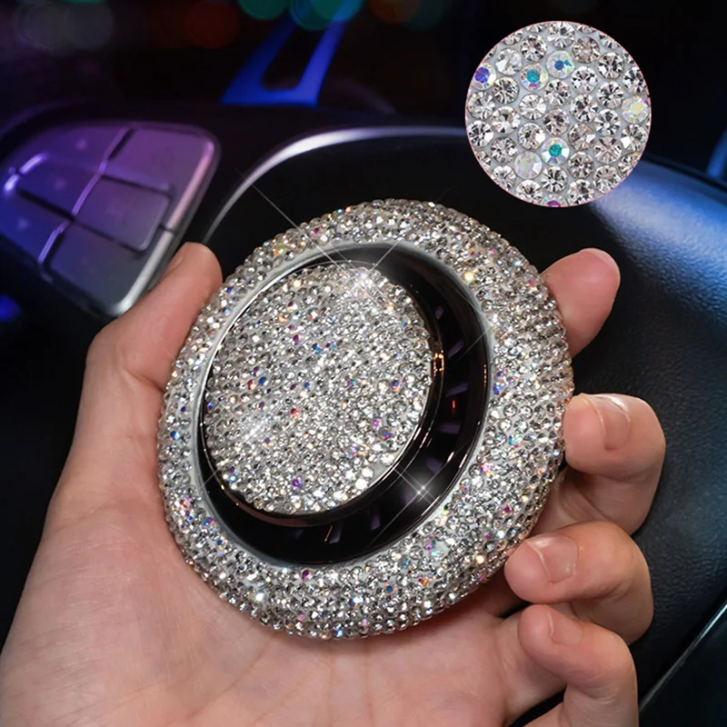 

Car Perfume Ornaments Car Aromatherapy Belt Rhinestone Car Air Freshener Women Solid Car Perfume Auto Accessories