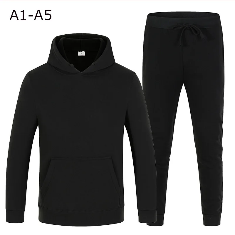 

New Hoodies Set tracksuit men Fleece Warm Sweatshirt print Jogging Homme tracksuit survetement homme Two Piece Set Top And Pants