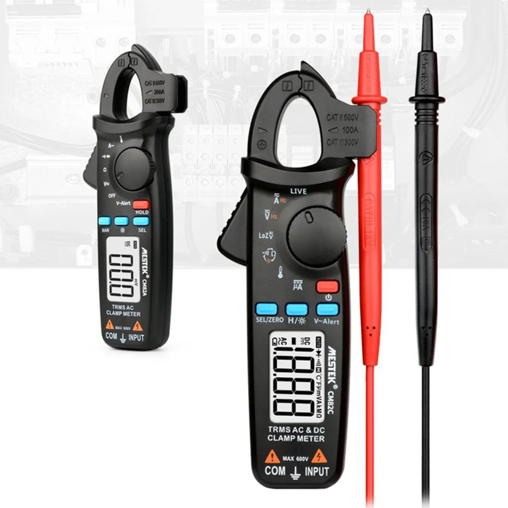 MESTEK CM82C Мини цифровой токоизмерительный прибор тестер мультиметр клещи AC DC сопротивление напряжения измерительные инструменты