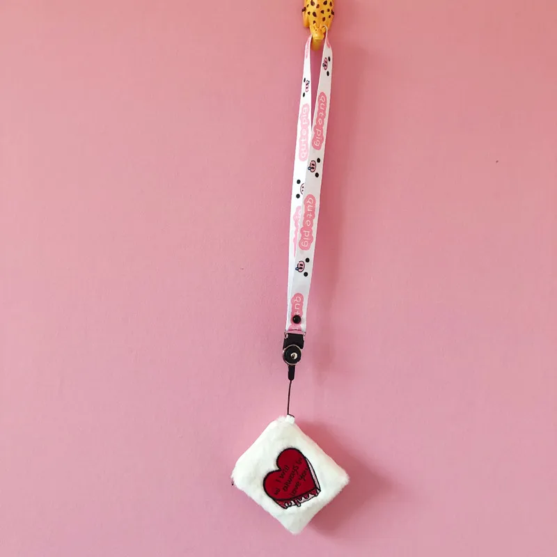 Корейский модный кошелек с вышивкой и надписью милый женский плюшевый Карманный