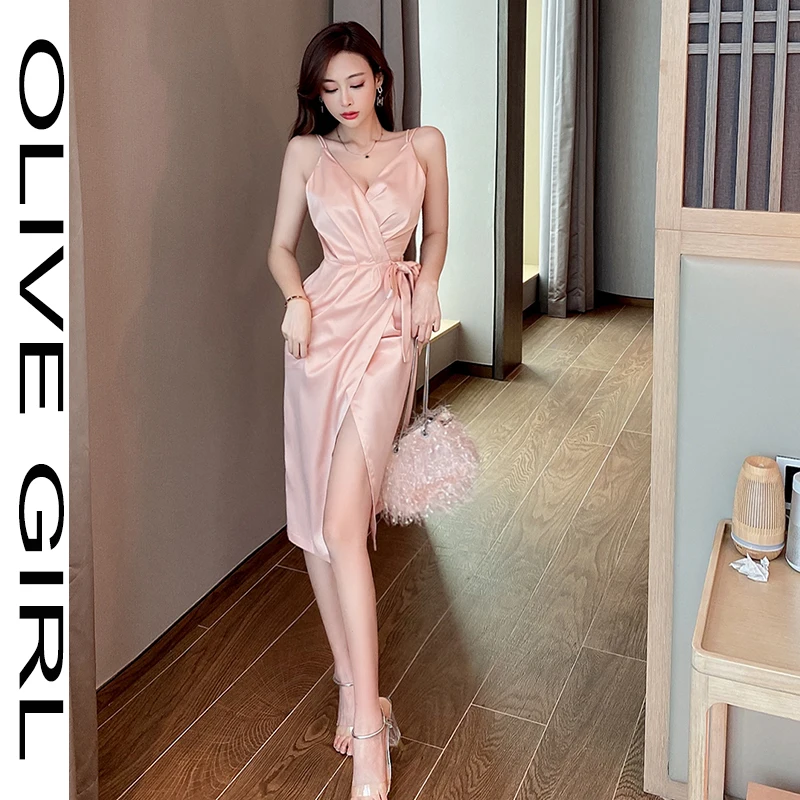 

Women's Clothing Spaghetti Strap Party Dresses Sumemr Sexy Split Dress Off Shoulder Backless High Quality Fashion Brand Vestidos