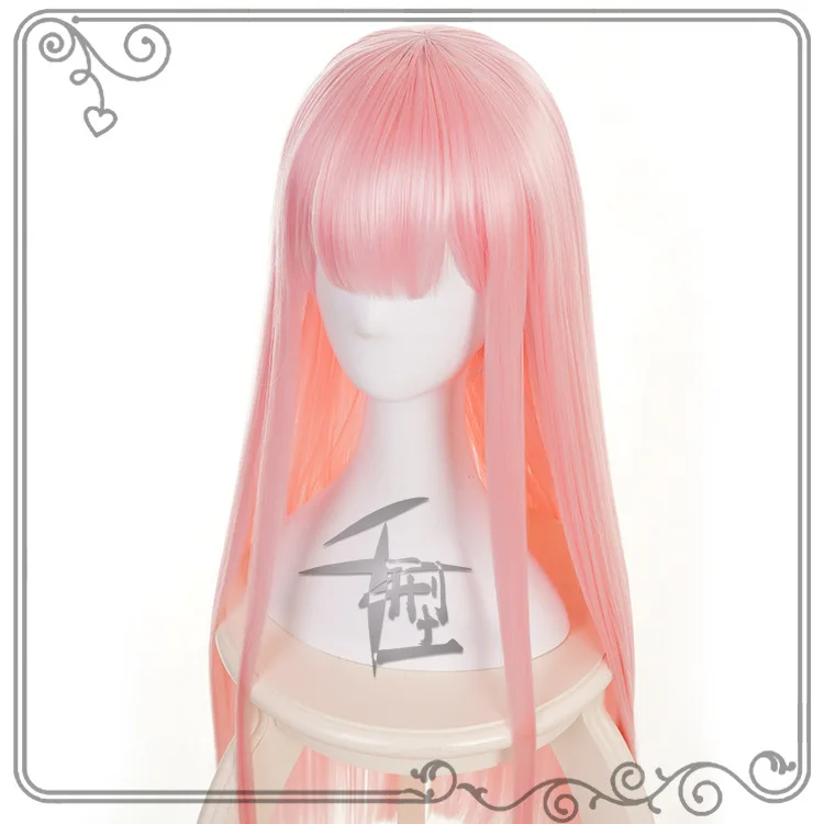 Парик для косплея аниме дорогой в Фране 02 парики костюма Zero Two длиной 100 см розовые