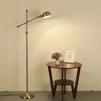 american all copper adjustable floor lamp living room bedside lamp modern retro led fishing floor lamp
