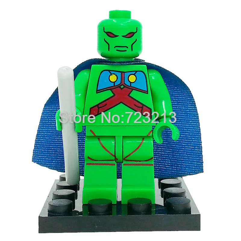 Martian Manhunter Одиночная змея глаза Джейсон Тодд КРОК Бэтмен, Бэйн Aqualad удар задницы строительные блоки супер герой D845 D840 D856 Кирпичи Игрушки - Цвет: Martian Manhunter