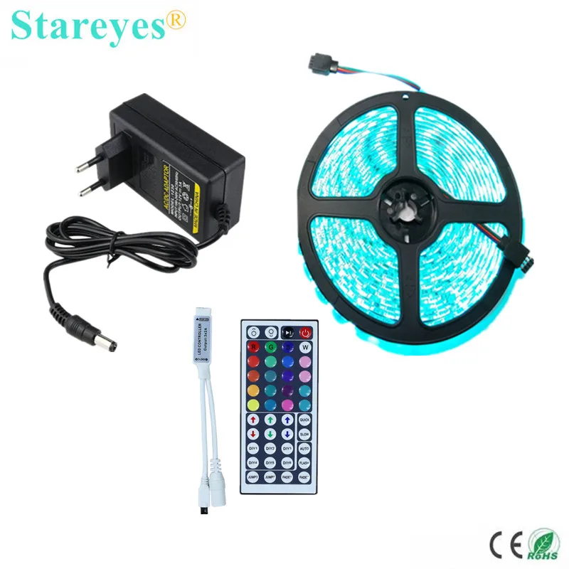 1 комплект SMD 5050 60 светодиодный/m/5m RGB светодиодный лента Коллона освещения фонарик