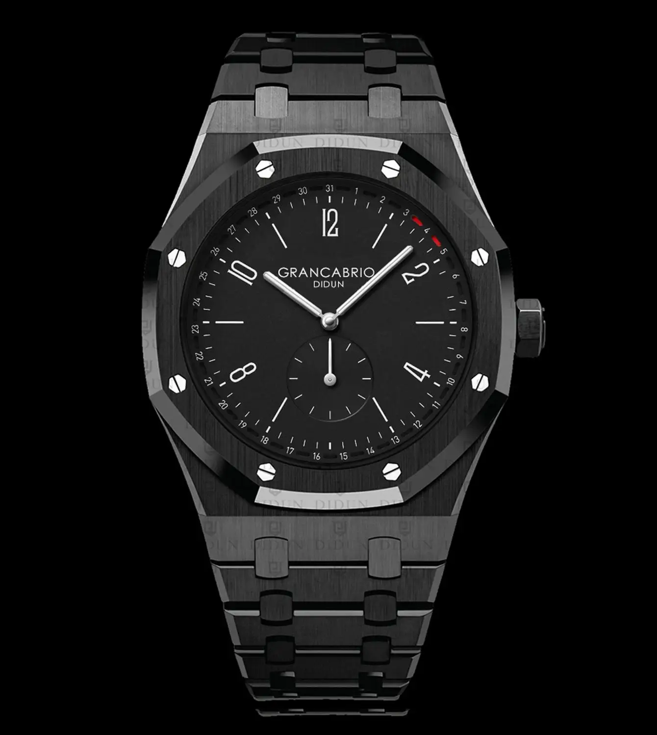Наручные часы didun мужские роскошные Стальные кварцевые деловые с хронографом