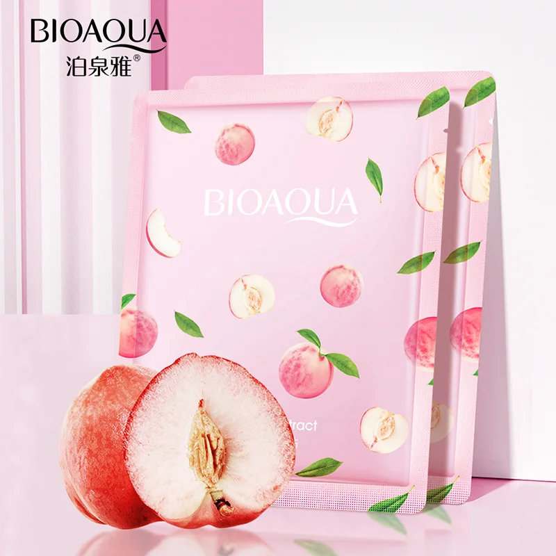 Увлажняющая и питательная маска Bioaqua Peach lactobacillus увлажняющая нежная яркая
