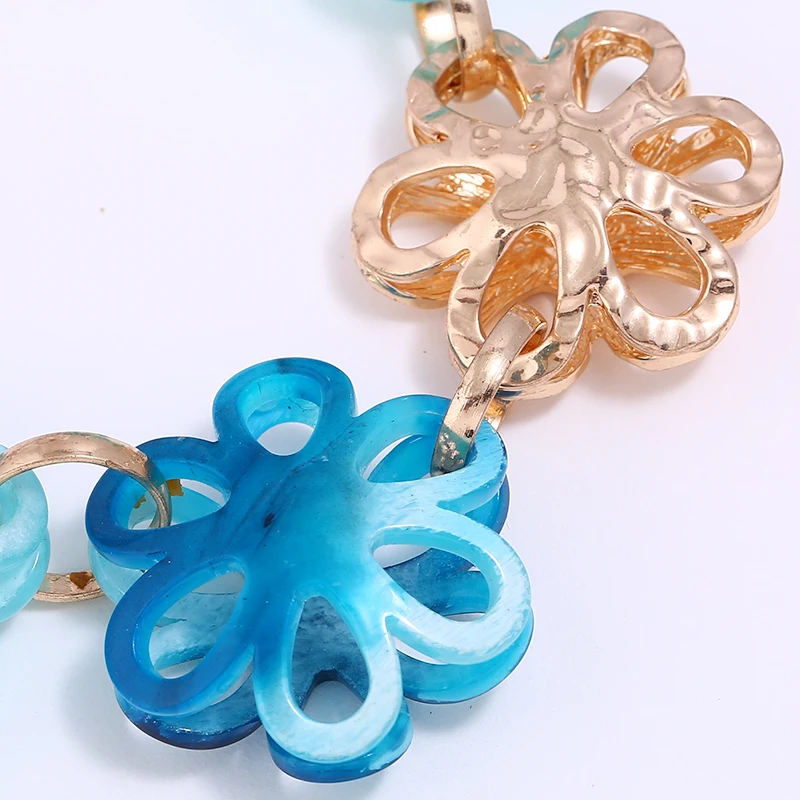 Ожерелье из цинкового сплава женское колье чокер с подвесками в виде цветов