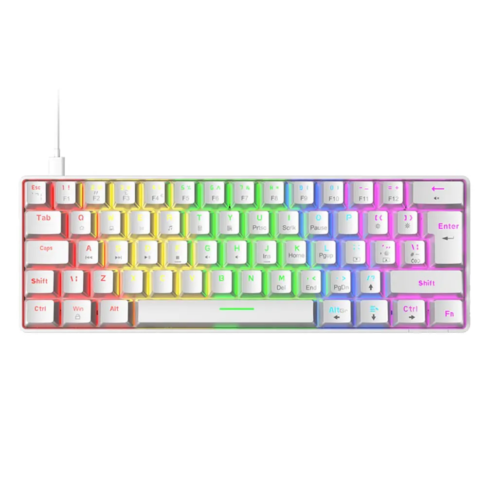 

Клавиатура игровая Механическая Проводная, 62 клавиши, USB, RGB