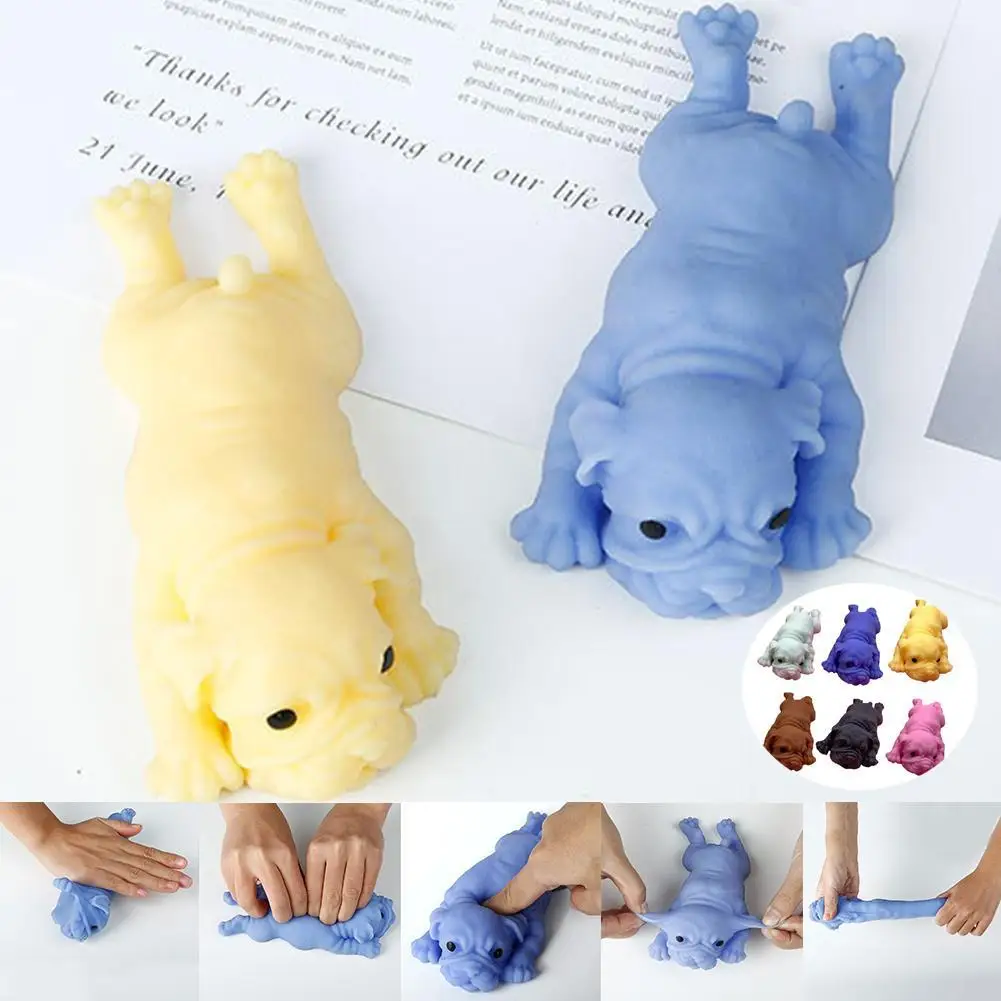 

Realistic Silicone Bulldog Soft Animal Stress Relieve Squeezing Kids Adult Toy Office Mochi Anti-stress Toys Kid Adult Gifts