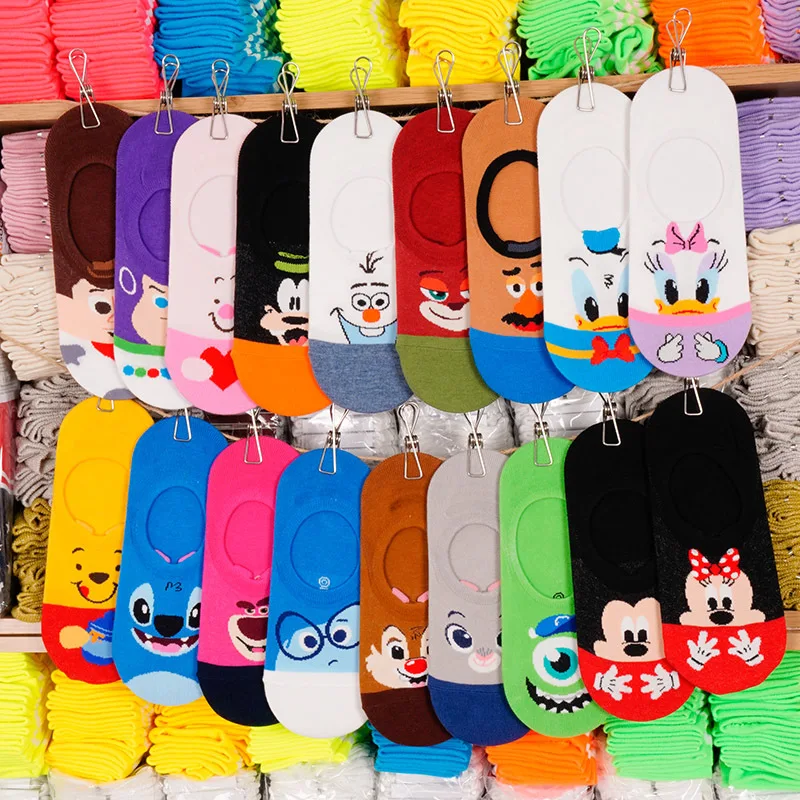

Носки женские хлопковые с героями мультфильмов, 35-40