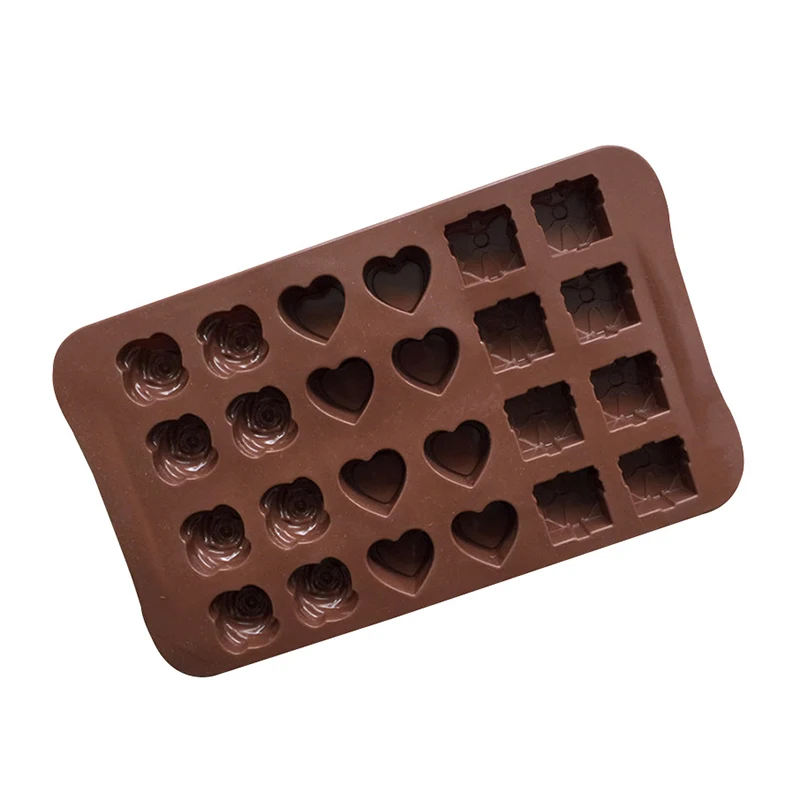 

1Pcs Reusable Chocolate Color Bowknot Flower Rose Shape DIY Baking Tools Food Grade Silicone Kitchen Supplies