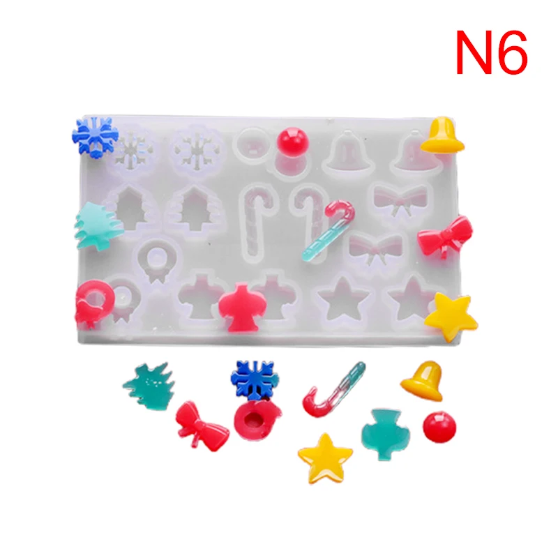 

Christmas White Silicone Mold Fondant Sugar craft Biscuit Cake Decor Tool DIY Jewelry For Bracelet Earrings Necklace Epoxy Resin