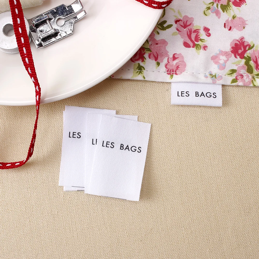 

Custom sewing labels / logo, Personalized Brand, custom text, fabric labels, sewing cotton, high quality printing (MD2016)