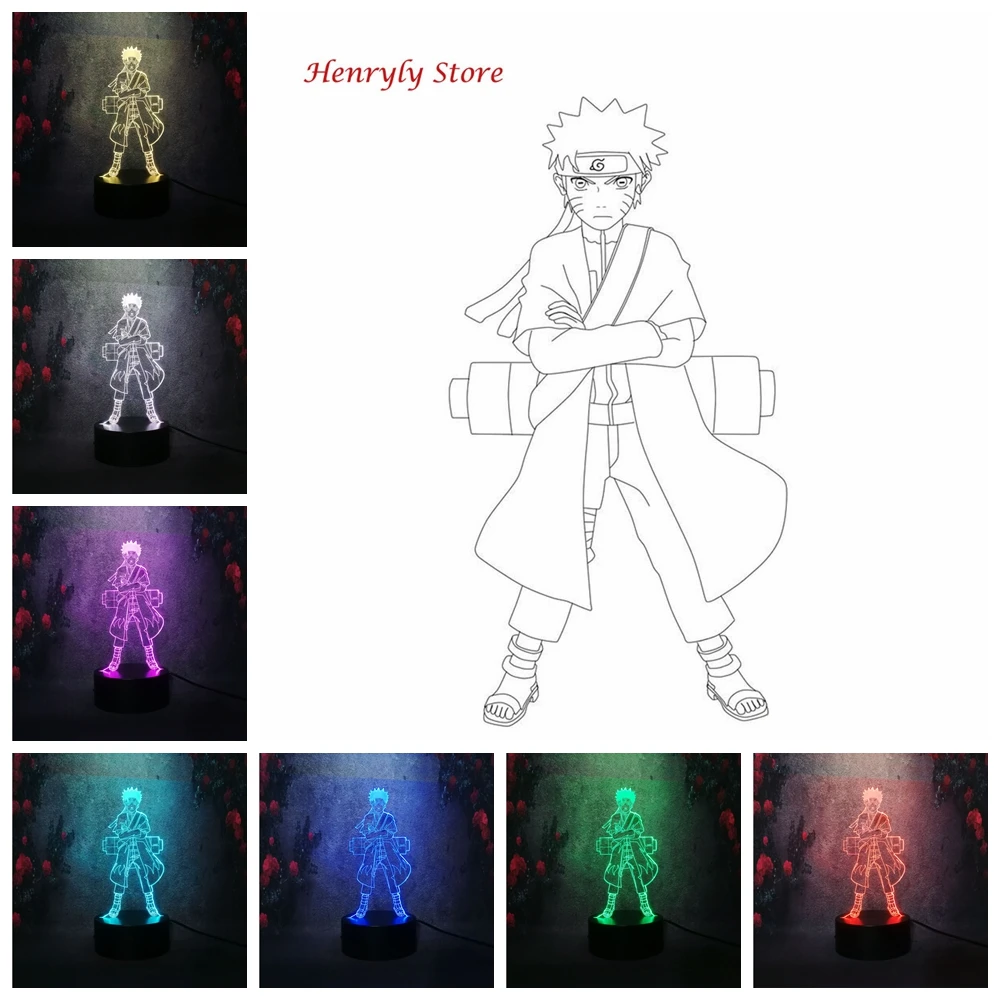 Лава RGB зарядная вилка лампа 3D USB декоративное ночное освещение 7 цветов