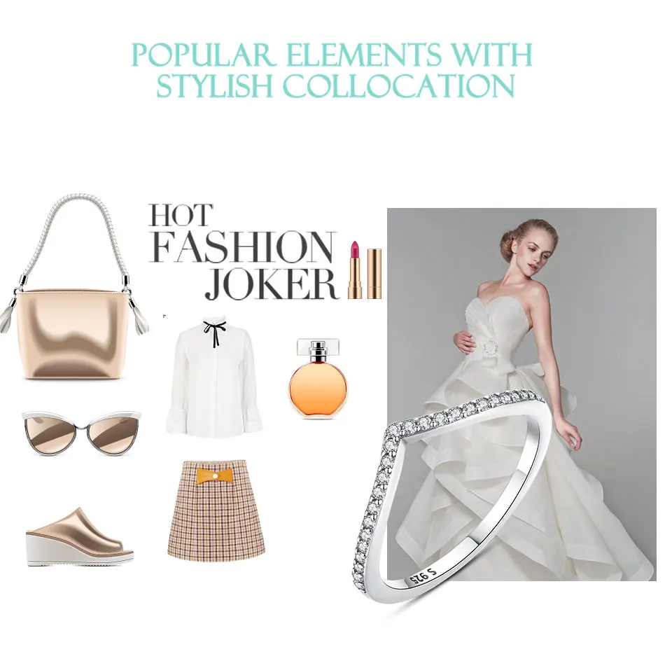 

ELESHE Wholesale Dazzling Stackable Crystal CZ Finger Ring 925 Sterling Silver Luxury Ring For Women Wedding Engagement Jewelry