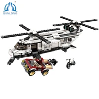 figures educational toys for boy%c2%a0thunder transport helicopters model building blocks christmas gift technical construction block