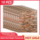 Водостойкая самоклеящаяся наклейка на стену, 10 дюймов, шт.пакет дюйма, с кирпичным узором, 77 х7 см, для гостиной, детской спальни, телевизора