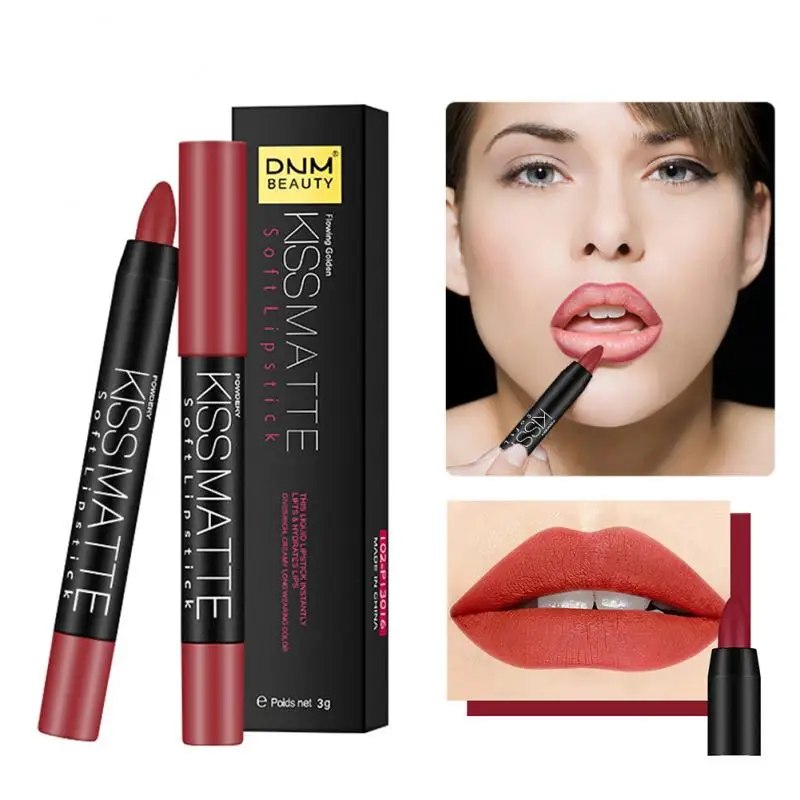 

Waterproof Lipstick Sexy Vampire Lip Stick Matte Velvet Lipsticks Lips Makeup Cosmetics Labiales Matte 19 Colors Lips Beauty