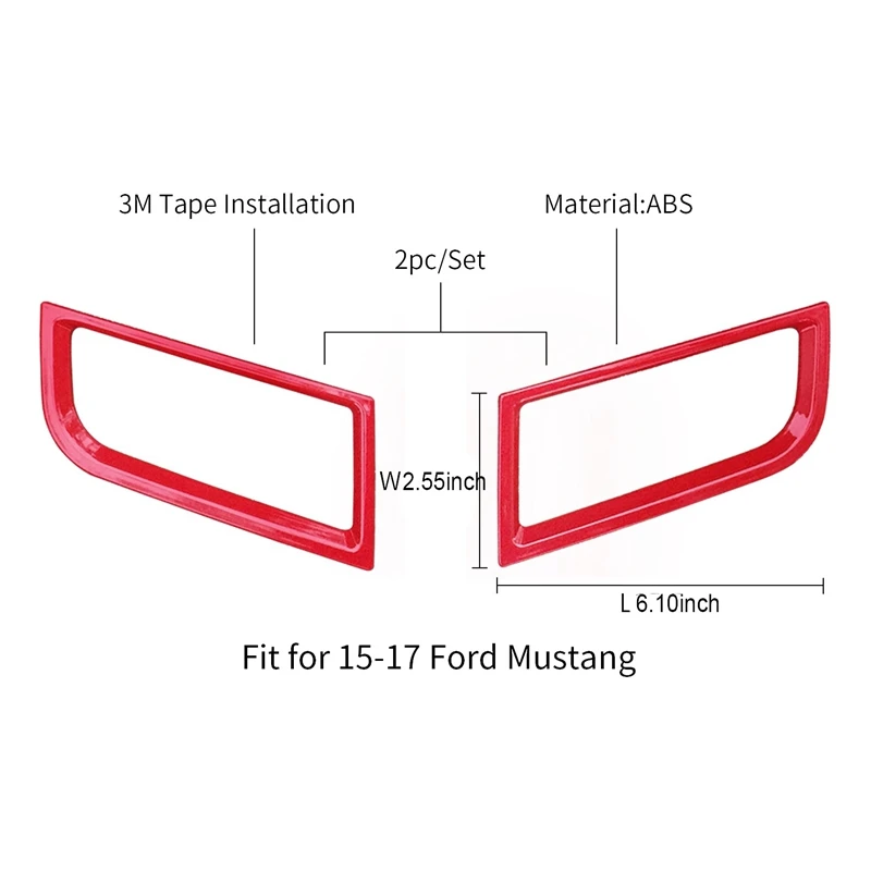 Interior Accessories Dashboard Side A/C Outlet Vent Cover Trim 2Pcs for Ford Mustang 2015-2017 | Автомобили и мотоциклы