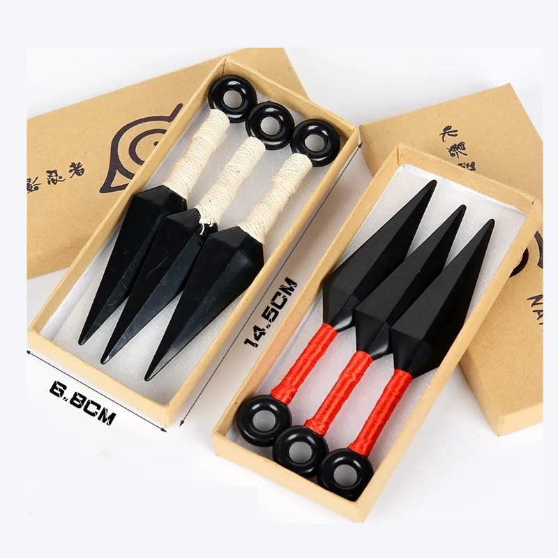 

New Konoha Hokage Ninja Kakashi Cosplay Props Kunai Akatsuki Uchiha Itachi Shuriken Weapon Plastic 13cm Throwing Darts 3pc/Set
