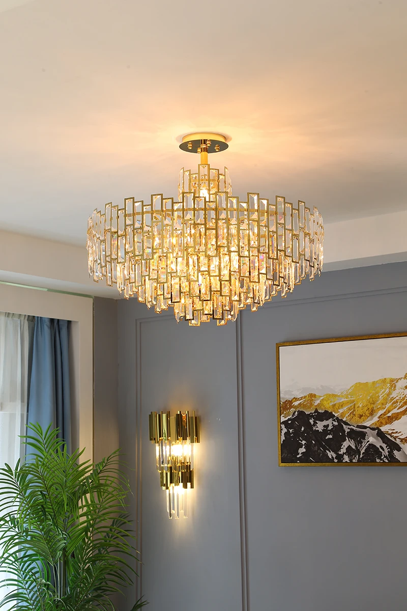 Роскошные хрустальные подвески подвесные светильники для гостиной европейского