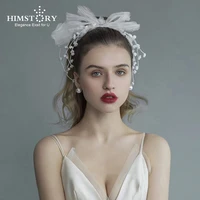 himstory european white crystal brides barrettes hair sticks wedding hair accessory evening hair jewelry