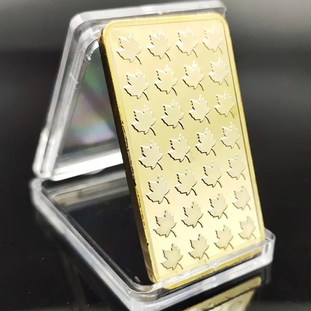 Rectangular Coins Commemorative Coin 2021 Maple Leaf Canadian Gold For Souvenir Decoration Gift Collection | Дом и сад