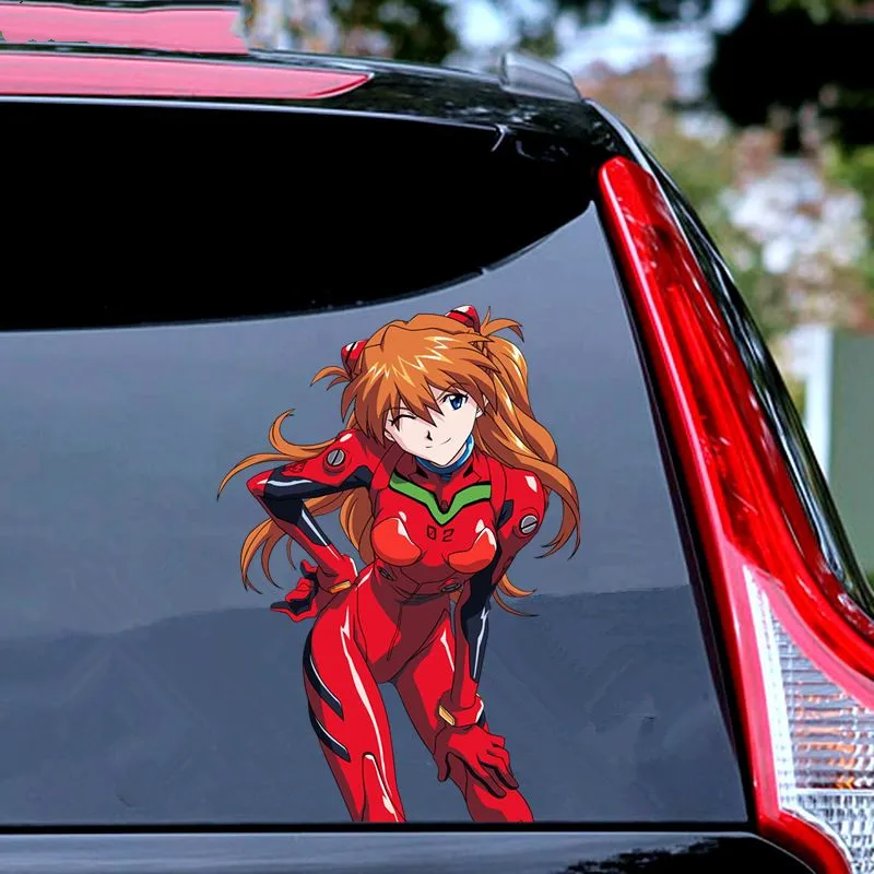 

Asuka Langley Soryu Imgur cartoon 3D Stickers for car anime vinyl decal