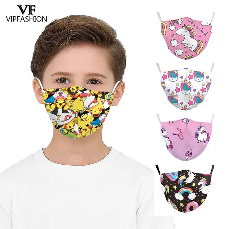Модная детская маска для лица VIP из полиэстера с милым мультяшным аниме