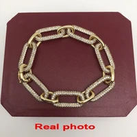 simple copper zircon chain bracelet new fashiontrendsetter cross border accessories womens creative bracelet