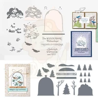 warmth bird happy tree metal cutting dies stamp scrapbooking diary decoration embossing handmade greeting card 2021 new arrival