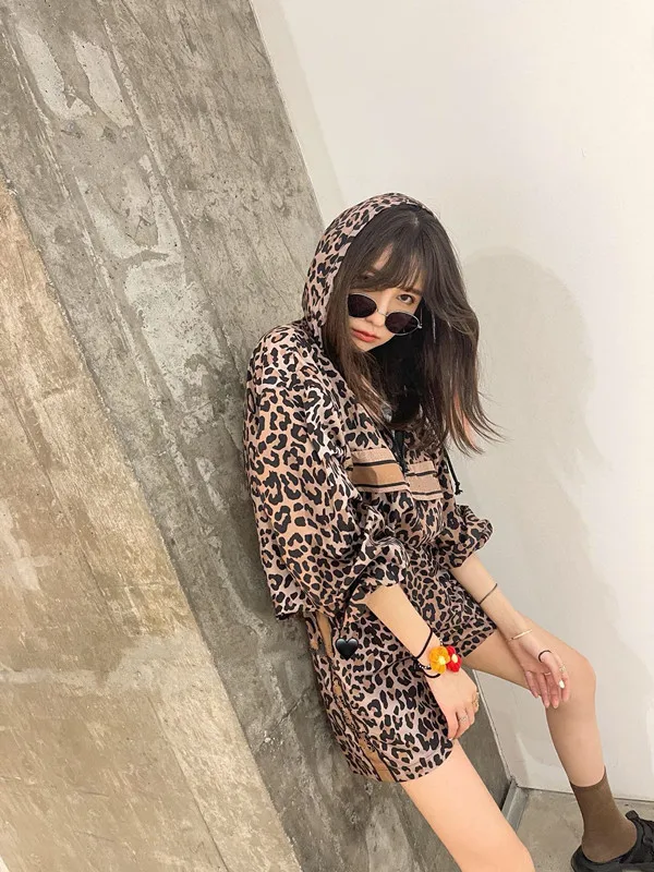 

D Home Animal Jungles printing pijamas womens clothing 2021 tracksuit women suit female two piece setpant suits woman set