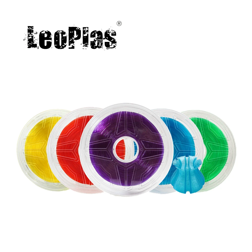 

LeoPlas 1.75mm Translucent Transparent Clear ABS Filament 1kg For 3D Printer Pen Consumables Printing Supplies Plastic Material