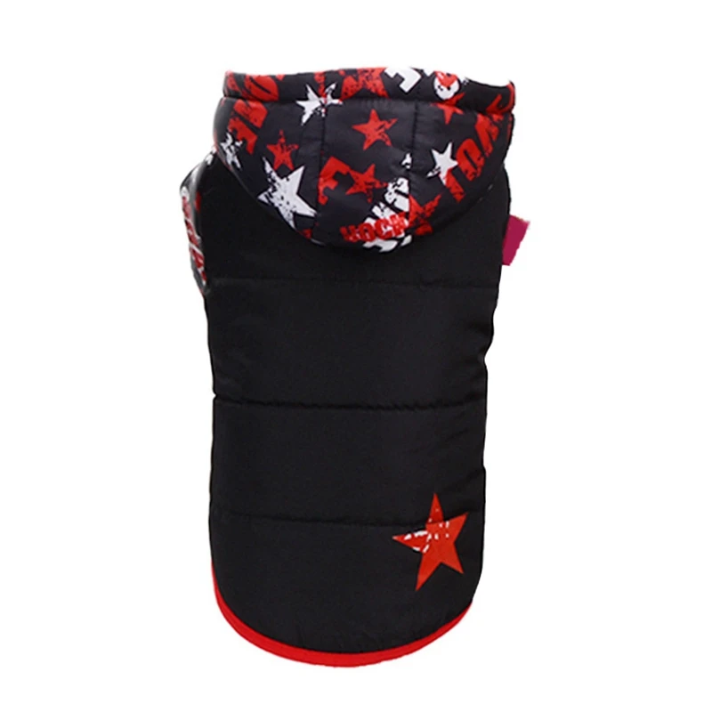 Теплая куртка с капюшоном для домашних животных зимний комбинезон хлопковой