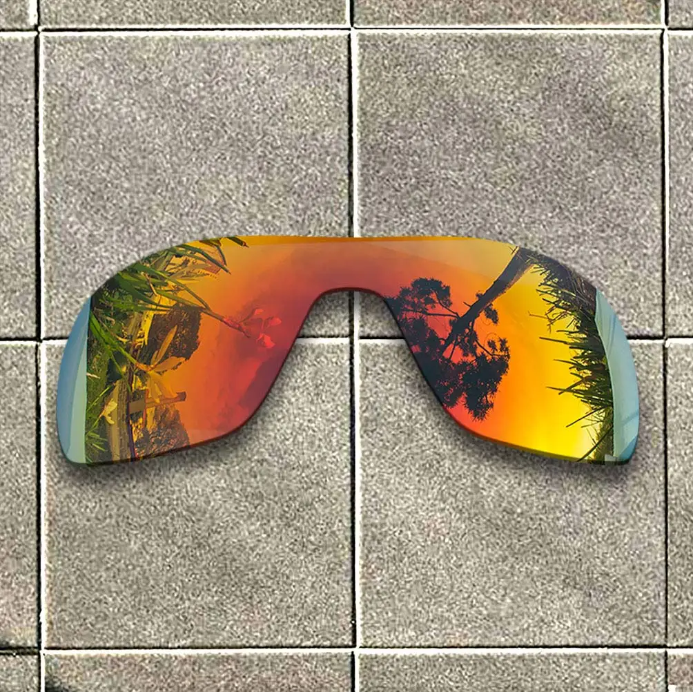 

Fire Red Sunglasses Replacement Lens for-Oakley TURBINE ROTOR Frame 100% UV Protection Good Fitness