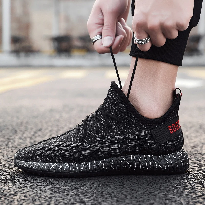 Мужские туфли кроссовки из сетчатого дышащего материала повседневная обувь для