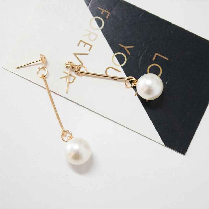 Женские длинные серьги кисточки Винтажные с искусственным жемчугом ювелирные