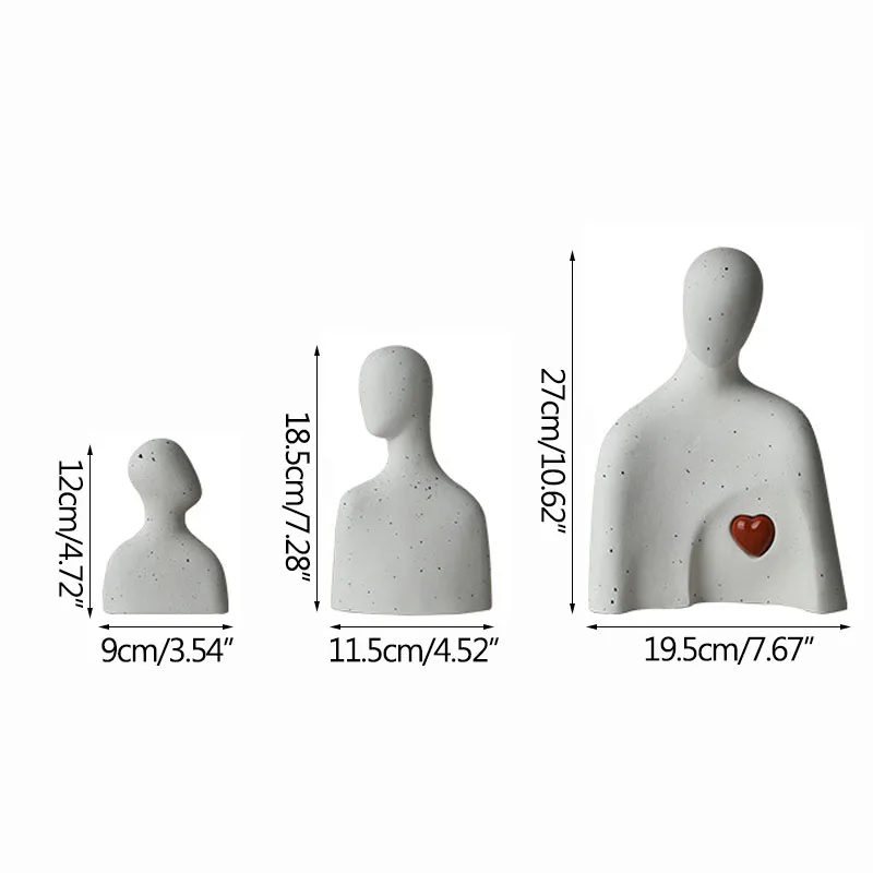 

Nordic Abstract Portrait Artware Sculpture Home Decoration Accessories Modern Ceramic Character Statue Room Craft Figurine Gift