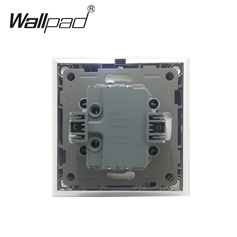 ЕС USB розетка с когтями Wallpad белый Стекло Панель светодиодный индикатор штепсель