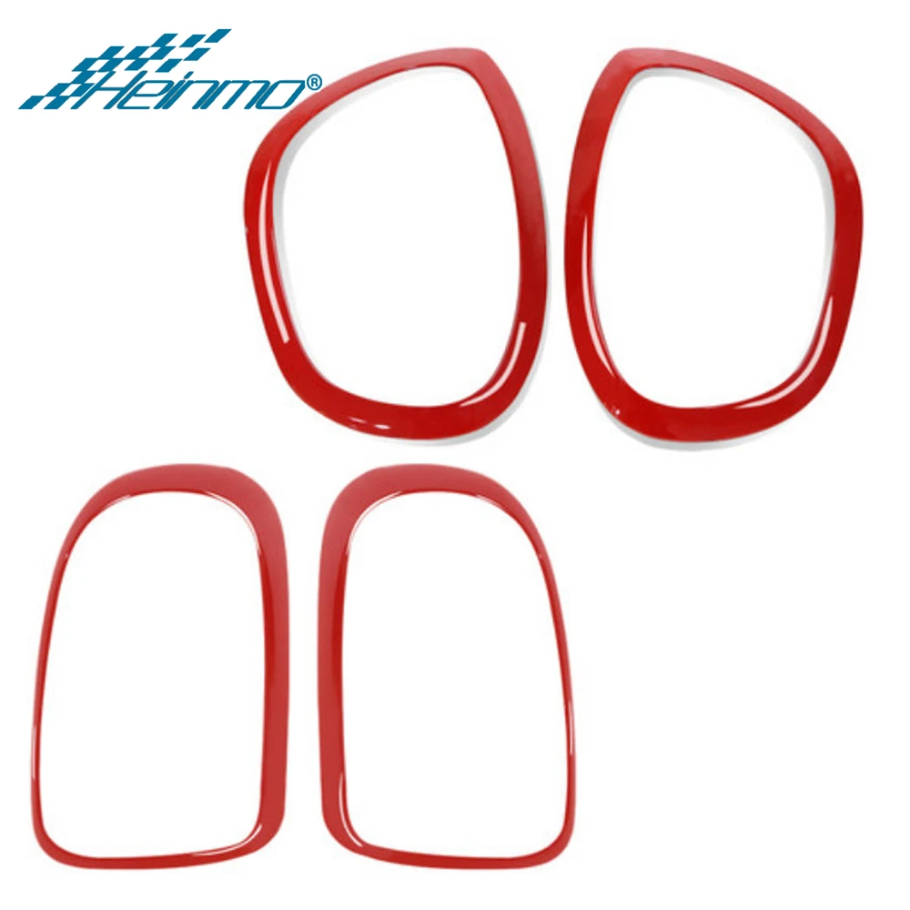 F60 Red 4pcs Автомобильный головной светильник, задний светильник, рамка с кольцом, наклейка для MINI Countryman F60, аксессуары для украшения автомобиля для MINI F 60 - Название цвета: F60 Red 4pcs
