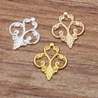 sixty towfish 100 pieces 1513mm diy jewelry accessories handmade materials charms brass flower filigree flower slice