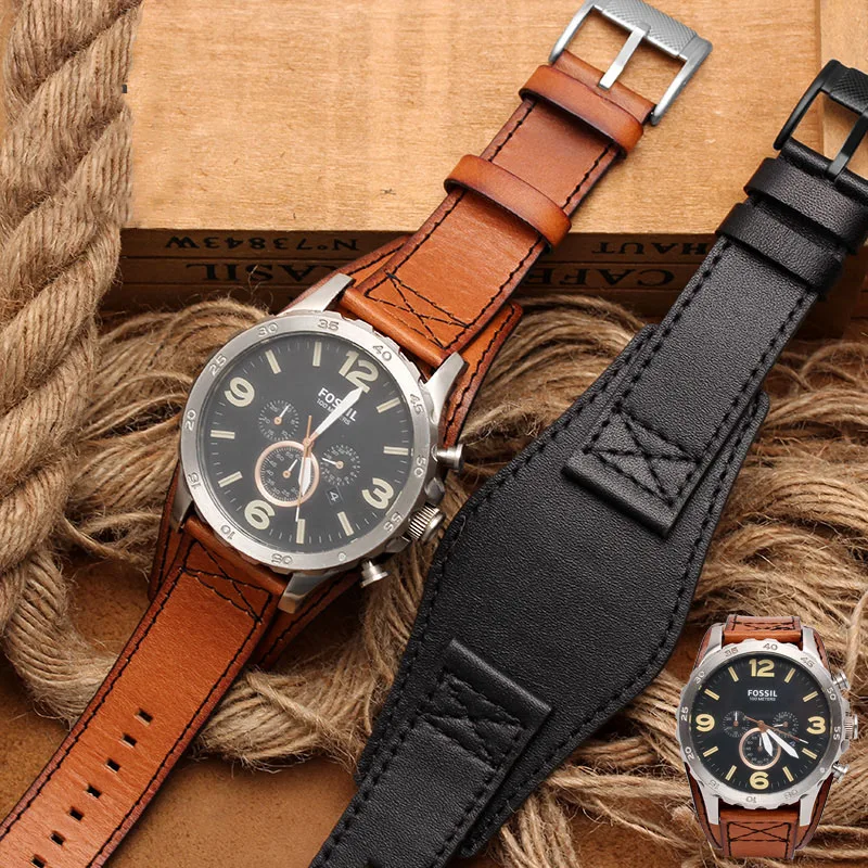 Ремешок для часов Fossil JR1401 BQ2054 FS5414 мужской браслет из натуральной кожи наручных 22