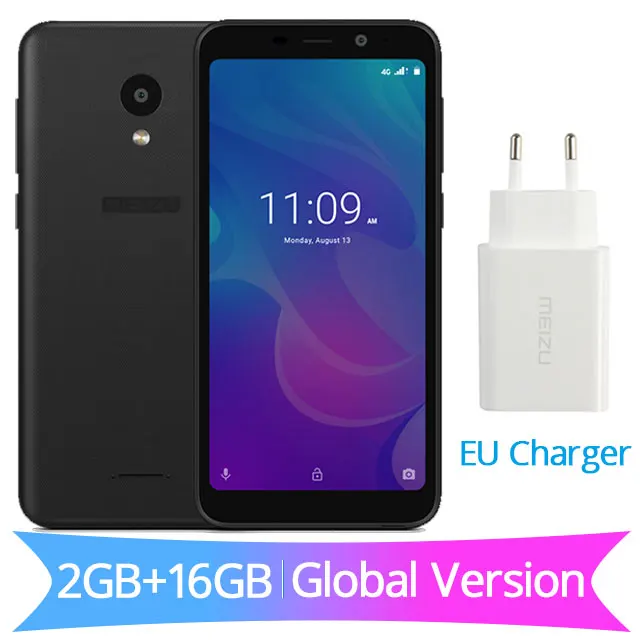 Официальная глобальная версия Meizu C9, 2 ГБ, 16 ГБ, мобильный телефон, четыре ядра, 5,45 дюймов, 1440X720 P, фронтальная камера 8 Мп, задняя камера 13 МП, аккумулятор 3000 мАч - Цвет: Global Black