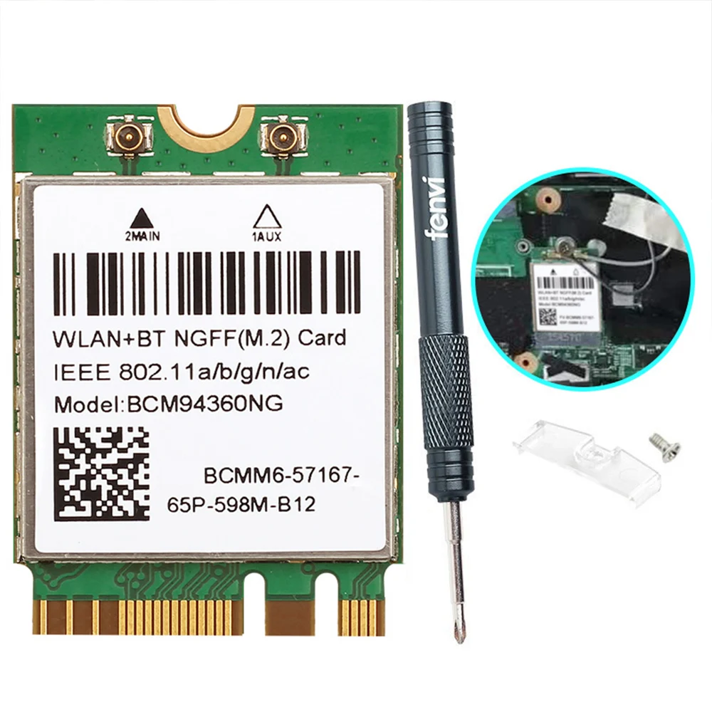 Беспроводная BCM94360NG MacOS Hackintosh 1200 Мбит/с NGFF M.2 Wifi карта Bluetooth 4 0 адаптер 802.11ac 2 4G/5 ГГц