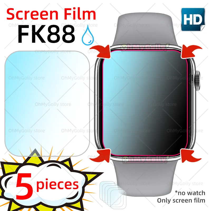 

Прозрачная Гидрогелевая Защитная пленка для смарт-часов FK88, защитная пленка для экрана смарт-часов, 44 мм HD PK HW22 HW37 HW56 pro